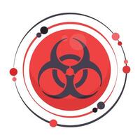 biohazard of gevaarlijk biologisch materialen voorzichtigheid grafisch icoon vector