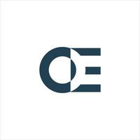 eerste brief eo of oe logo vector ontwerp sjabloon