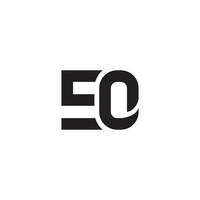 eerste brief eo of oe logo vector ontwerp sjabloon