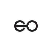 eerste brief eo of oe logo vector ontwerp sjabloon