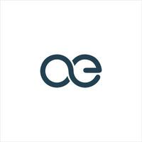 eerste brief eo of oe logo vector ontwerp sjabloon