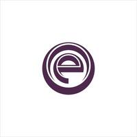 eerste brief eo of oe logo vector ontwerp sjabloon