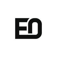 eerste brief eo of oe logo vector ontwerp sjabloon