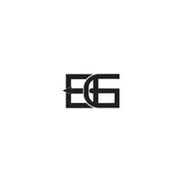 brief bijv of ge logo vector logo ontwerp