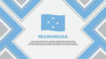 Micronesië vlag abstract achtergrond ontwerp sjabloon. Micronesië onafhankelijkheid dag banier behang vector illustratie. Micronesië vector