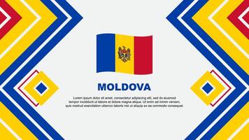 Moldavië vlag abstract achtergrond ontwerp sjabloon. Moldavië onafhankelijkheid dag banier behang vector illustratie. Moldavië ontwerp