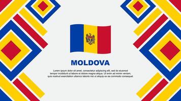 Moldavië vlag abstract achtergrond ontwerp sjabloon. Moldavië onafhankelijkheid dag banier behang vector illustratie. Moldavië