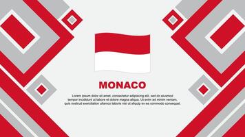 Monaco vlag abstract achtergrond ontwerp sjabloon. Monaco onafhankelijkheid dag banier behang vector illustratie. Monaco tekenfilm