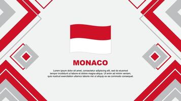 Monaco vlag abstract achtergrond ontwerp sjabloon. Monaco onafhankelijkheid dag banier behang vector illustratie. Monaco achtergrond