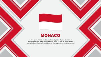 Monaco vlag abstract achtergrond ontwerp sjabloon. Monaco onafhankelijkheid dag banier behang vector illustratie. Monaco vector