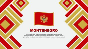 Montenegro vlag abstract achtergrond ontwerp sjabloon. Montenegro onafhankelijkheid dag banier behang vector illustratie. Montenegro