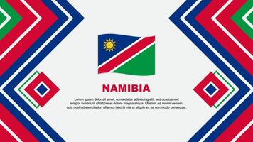 Namibië vlag abstract achtergrond ontwerp sjabloon. Namibië onafhankelijkheid dag banier behang vector illustratie. Namibië ontwerp