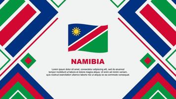 Namibië vlag abstract achtergrond ontwerp sjabloon. Namibië onafhankelijkheid dag banier behang vector illustratie. Namibië vlag