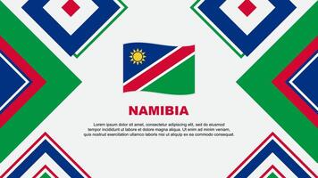 Namibië vlag abstract achtergrond ontwerp sjabloon. Namibië onafhankelijkheid dag banier behang vector illustratie. Namibië onafhankelijkheid dag