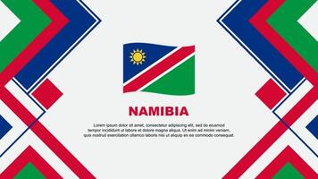 Namibië vlag abstract achtergrond ontwerp sjabloon. Namibië onafhankelijkheid dag banier behang vector illustratie. Namibië banier