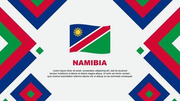 Namibië vlag abstract achtergrond ontwerp sjabloon. Namibië onafhankelijkheid dag banier behang vector illustratie. Namibië sjabloon