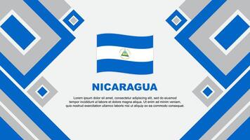 Nicaragua vlag abstract achtergrond ontwerp sjabloon. Nicaragua onafhankelijkheid dag banier behang vector illustratie. Nicaragua tekenfilm