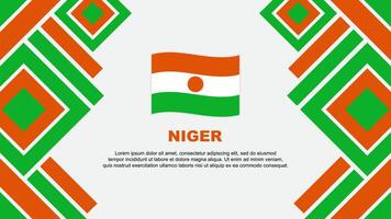 Niger vlag abstract achtergrond ontwerp sjabloon. Niger onafhankelijkheid dag banier behang vector illustratie. Niger