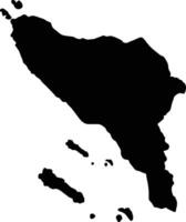 aceh Indonesië silhouet kaart vector