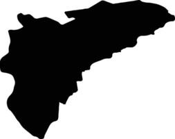 Alicante Spanje silhouet kaart vector