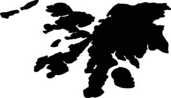 argyll en bute Verenigde koninkrijk silhouet kaart vector