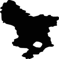 Derbyshire Verenigde koninkrijk silhouet kaart vector