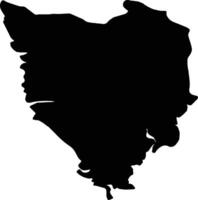 istarska Kroatië silhouet kaart vector