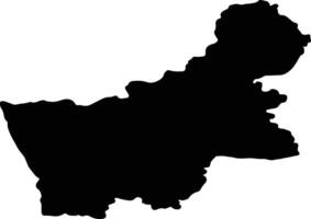 Grodno Wit-Rusland silhouet kaart vector