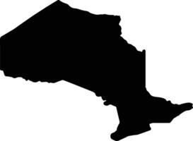Ontario Canada silhouet kaart vector