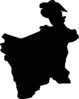 potosi Bolivia silhouet kaart vector