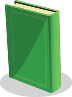 boek met groen Hoes geïsoleerd Aan wit achtergrond vector illustratie