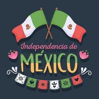 onafhankelijkheidsvlaggen van mexico vector