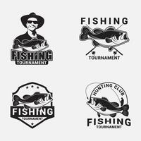 visvangst club logo insigne vector