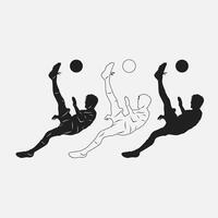 voetbal sport speler logo vector