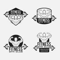 geschiktheid Sportschool logo insigne vector