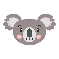 tekenfilm koala. koala hoofd. schattig illustratie van een koala gezicht. vector illustratie.