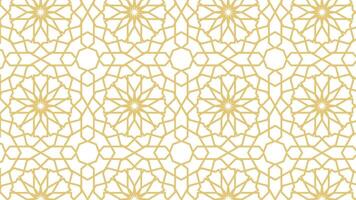 naadloos patroon gebaseerd Aan traditioneel Islamitisch kunst. moslim background.gold kleur. vector