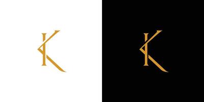 uniek en luxe brief k initialen logo ontwerp vector