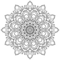 bloem mandala. wijnoogst decoratief elementen. oosters patroon, vector illustratie. islam, poef motieven. kleur boek bladzijde