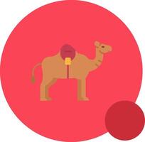 kameel lang cirkel icoon vector
