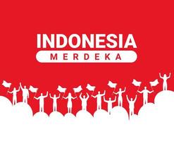 indonesië merdeka kaart vector