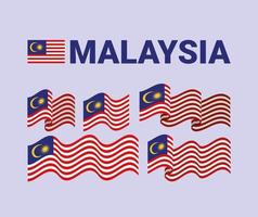 vijf banners van Maleisië vector