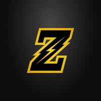 brief z van bliksem Zeus gaming logo vector