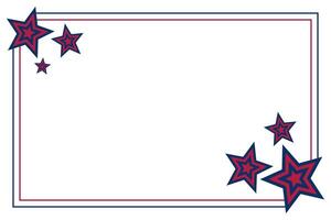 Amerikaans vakantie achtergrond in blauw, wit, rood kleuren met ster icoon. ontwerp voor banier, groet kaart, uitnodiging, sociaal media, web. vector