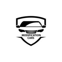 automotive wijziging auto shiled logo ontwerp vector illustratie