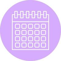 kalender lijn veelcirkeld icoon vector