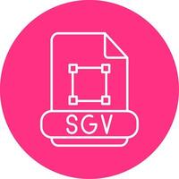 SVG lijn veelcirkeld icoon vector