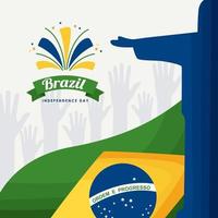 braziliaanse onafhankelijkheidsdag poster vector
