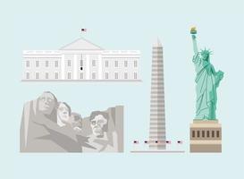 usa vier monumenten vector