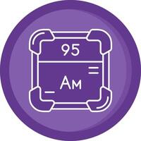 americium solide Purper cirkel icoon vector